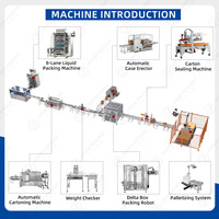 Machine d'emballage automatique multi-lignes pour sachets de jus liquide et gels énergétiques, ligne de machines d'emballage pour petites boîtes en papier pliables