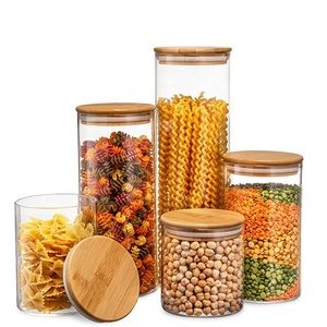 Storage Jar Best Price Mumu Glass Jar Food Storage Airtight Bamboo Lid