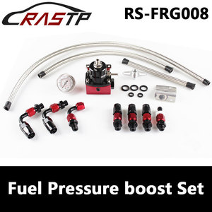 Kit de régulateur de pression de carburant RASTP avec jauge et tuyau pour modification et mise à niveau de voiture turbo, noir et rouge - Product Image 4