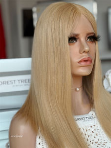 Best Selling Blond Single Color Super Slight Layer Straight <b>100</b>% Slavic Hair Straight Natura Hair Jewish Wig - Product Image 2