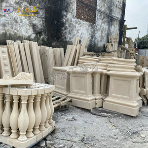 New Magic Stone Custom Grc Components For Exterior Wall Decoration European Style <b>Cement</b> Moldings Roman Column Decorations - Product Image 1