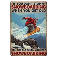 Panneau de snowboard neige surf décor Mountain Lodge maison décorations murales sports d'hiver personnalisés qualité métal étain signe 8x12ich