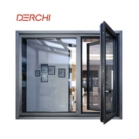 Fenêtres à Battant DERCHI en Aluminium Double Vitrage pour la Maison et les Portes