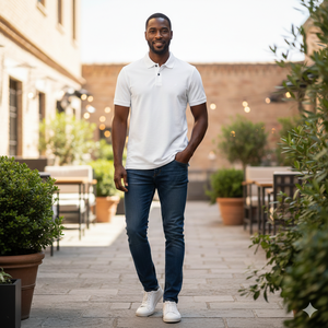 Camisa para Hombre con Puños Acanalados, Logotipo Frontal con Patrón de Letras, Corte Regular, Tejido Doble Piqué, 35% Algodón, 65% Poliéster, 230-240gsm - Product Image 5