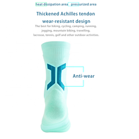 Chaussettes de sport respirantes pour hommes et femmes, logo personnalisé, semelle rembourrée pour le basketball, la course à pied, le camping, en polyester