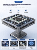 Table de mahjong pliante de style américain Marble V6, 110V/60Hz, mécanisme rotatif silencieux, avec options de tension multi-pays