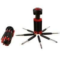 Tournevis électrique portable multifonction 8 en 1 avec lampe de réparation de torche à 6 LED Lampe de poche intégrée Tête de vis Torx