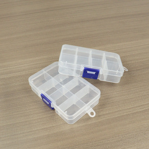 Transparent PP Plastic <b>Storage</b> <b>Box</b> 8 Compartments Detachable For Jewelry Parts Samples <b>Small</b> Items Organization - Product Image 3