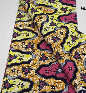 Mode Nigériane 2025 Nouveau Design Tissu Wax <span class=keywords><strong>Africain</strong></span> Véritable Wax Imprimé Pagnes 6 Yards Dentelle 100% Coton Durable - Product Image 2