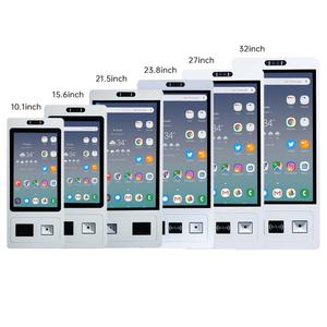 WOGO 10 15 21 24 27 32 Inch RJ45 USB HD MI Wall Mount Kiosque Self Service Payment Kiosk with Thermal Printer QR <b>Code</b> <b>Reader</b> - Product Image 1