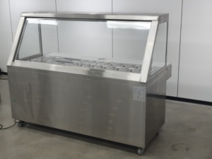 Comptoir Réfrigéré <span class=keywords><strong>Professionnel</strong></span> pour Salades, Table de Préparation Commerciale pour Pizzas et Sandwichs, Réfrigérateur avec Bacs GN, Rangement <span class=keywords><strong>2</strong></span> <span class=keywords><strong>Portes</strong></span> <span class=keywords><strong>2</strong></span> Étagères - Product Image 5