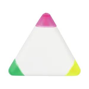 नवीनता बच्चों त्रिकोण मार्कर हाइलाइटर रचनात्मक व्यक्तिगत तीन-किनारों सफेद हाइलाइटर कलम के साथ कस्टम लोगो