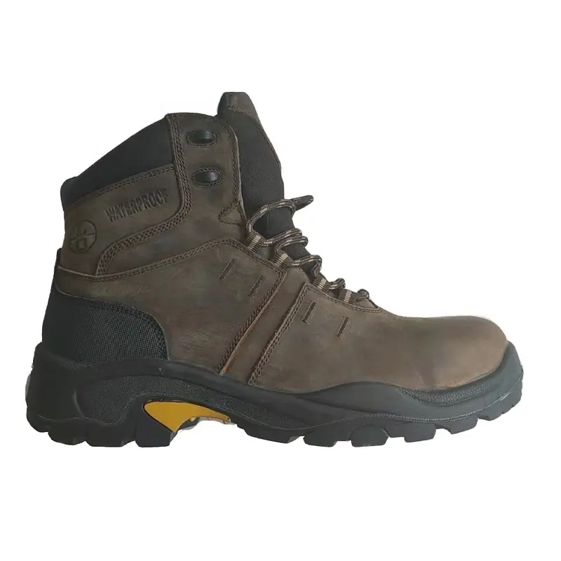 Chaussure de sécurité industrielle S3, en cuir de vache, bout en acier inoxydable, Indestructible, protection de travail ESD pour hommes