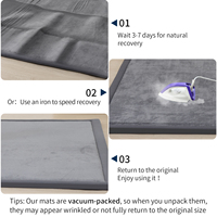 Alfombra de juego para bebés, color gris oscuro, fabricada a máquina, de terciopelo coral, de pelo corto, antideslizante, de espuma, para sala de estar, habitación de adolescentes, con aislamiento acústico
