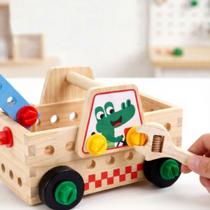 Blocs de construction en bois à assembler, voiture multifonctionnelle, jouet éducatif créatif pour développer la pensée <span class=keywords><strong>logique</strong></span> des enfants - Product Image 4