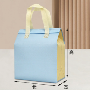 Customizable Logo Non-Woven Aluminum Foil Lined Insulated Food Storage Cooler Bag for Takeaway & Cake Shops Use - Product Image 3