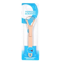 Nettoyeur de langue double couche en or rose Prévention de la mauvaise haleine Grattoir de langue pour la santé bucco-dentaire
