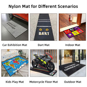 Felpudo de entrada de nailon de goma resistente personalizado para interiores y exteriores con sublimación para mascotas para el hogar comercial - Product Image 6