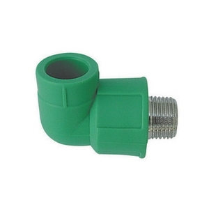Coude fileté M 1/2 x 20 mm pour tuyaux et raccords en PP gris - Product Image 1