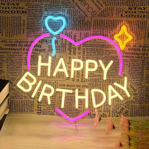 Joyeux anniversaire acrylique LED peinture <span class=keywords><strong>la</strong></span> fête est mise en place dans une atmosphère <span class=keywords><strong>de</strong></span> décor artistique avec carte <span class=keywords><strong>de</strong></span> mot Led néon lueur - Product Image 6