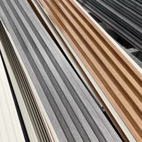 Panneaux muraux en PVC 3D imperméables, panneaux muraux décoratifs à rainures pour revêtement intérieur