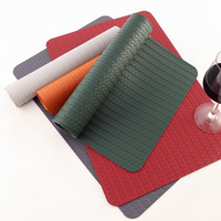 Set de table en similicuir imperméable tressé en PU, dessous de verre et de tasse, pour décoration de table de mariage, ensemble de napperons pour table à manger