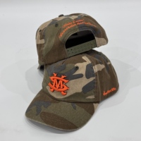 Gorras de Béisbol al por Mayor con Bordado 3D, Diseño de Camuflaje Vintage, Visera Curva y Tela Twill Lavada