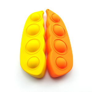 2022 Hot Selling relieve Stress Fidget Silicone pea Bag popit stationery box Zipper Silicone Bubble Bag for Kids pencil case