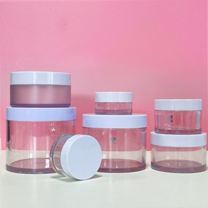Wide Mouth Cream <b>Jars</b> 50g 100g 120g 150g 200g 250g Thick Wall Cosmetic <b>Jar</b> Customized Injection Color <b>Plastic</b> Pot With Lid - Product Image 2