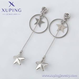 97750 XUPING joyería nueva personalidad moda estrella pendientes platino plateado oro color simple elegante diario mujeres Stud pendientes - Product Image 3