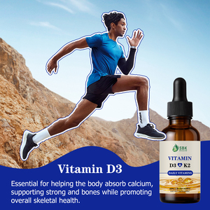 Vitamine D3 K2 en gouttes liquides en gros – Vitamine D3 pour la force osseuse, distribution essentielle du calcium, santé osseuse et bien-être optimaux - Product Image 3
