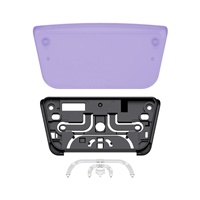 EXtremeRate Clear Purple DIY Pièce personnalisée Pavé tactile de remplacement pour contrôleur ps5 BDM-010/020/030/040/050