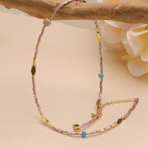 Collana sottile con perline e perline da donna gioielli alla moda da colorare bohémien perline collane sottili Collier - Product Image 4