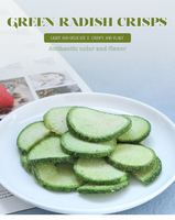 Snack Vegetal Saludable y Bajo en Grasas, Listo para Comer, Chips de Rábano Verde Deshidratados y Fritos al Vacío para el Hogar