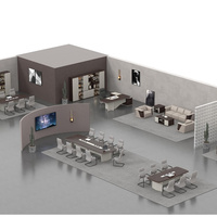 Conception de plan de bureau, dessin CAO, plan d'étage, service de rendu 3D pour la relocalisation de salles de réunion pour petites entreprises