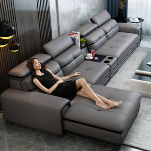 कारखाने अनुकूलन योग्य अच्छी गुणवत्ता लिविंग रूम सोफा सेट फर्नीचर आधुनिक घर चमड़े के अनुभागीय सोफा - Product Image 1