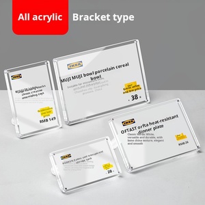 Có thể tháo rời <span class=keywords><strong>acrylic</strong></span> tinh thể giá tag giá trong suốt Bảng hiển thị quảng cáo sản phẩm giá dấu hiệu bàn name card Bracket - Product Image 6