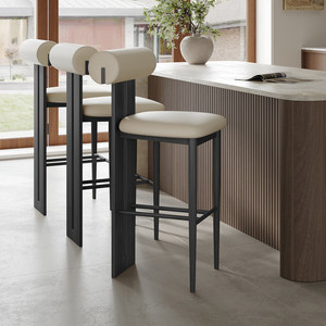 Chaises <span class=keywords><strong>de</strong></span> <span class=keywords><strong>bar</strong></span> hautes <span class=keywords><strong>de</strong></span> style club <span class=keywords><strong>de</strong></span> luxe nordique, mobilier <span class=keywords><strong>de</strong></span> restaurant extérieur contemporain, tabourets <span class=keywords><strong>de</strong></span> <span class=keywords><strong>bar</strong></span> en <span class=keywords><strong>rotin</strong></span> <span class=keywords><strong>blanc</strong></span>, BC-003 - Product Image 2