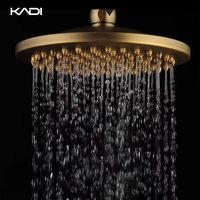 Luxe Antique Laiton Hôtel Utilisation Salle De Bains Robinet Ensemble Mur Monté Pluie Douche Mélangeur Baignoire Caractéristique Céramique Valve Noyau pour Villas