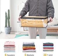 Sacs de pull de rangement transparents organisateur de draps de lit pliable en plastique vinyle fermeture éclair fourre-tout sacs pour placard vêtements couvertures