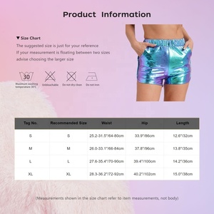 Shorts de yoga métalliques pour femmes, taille haute, avec poches, irisés, pour entraînement, gym, danse, performance athlétique, sur mesure - Product Image 6