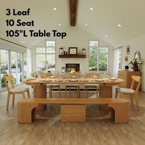 2026 Factory Transform <strong>Table</strong> Customized Simple Modern Popular Expandable <strong>Dining</strong> <strong>Table</strong> Bench Set of 4 or 6 <strong>Chairs</strong> <strong>for</strong> Home Use - Product Image 1