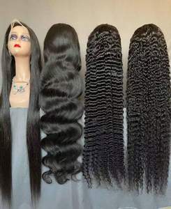 13x6 HD透明レースフロントグルーレスストレートウィッグ、未処理インド人毛レースフロントウィッグ、プレプラッキングヘアライン、ブリーチノット付き - Product Image 4