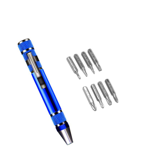 Jeu de mini tournevis personnalisés 8 en 1 en aluminium Tournevis croisé manuel pour une utilisation pratique Espaces restreints Outil promotionnel de qualité supérieure - Product Image 3
