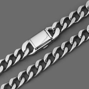 Collar de cadena cubana gruesa estilo Miami, de acero inoxidable dorado súper resistente, para rockeros y raperos, collar pesado - Product Image 2