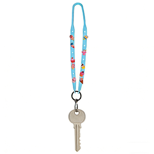 Cute Dessert Pattern Silicone Lanyard Multifunctional Neck Strap for ID Badge Key Water Cup