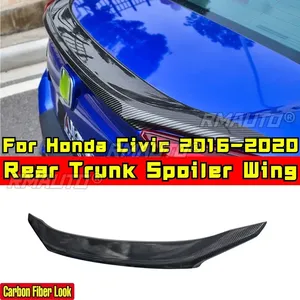 Pour Honda Civic 10ème génération 2016-2020, kit carrosserie, aileron arrière de voiture, noir brillant, style sport, aileron de coffre arrière, accessoires de voiture - Product Image 2