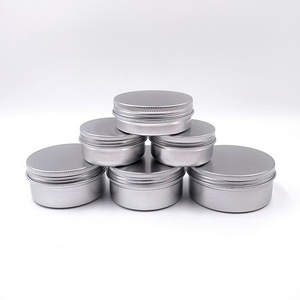 Boîte à vis en aluminium pour contenants alimentaires, boîte en fer blanc, métal rond noir mat 60ml/g 2 Oz blanc pour bonbons et pilules - Product Image 1