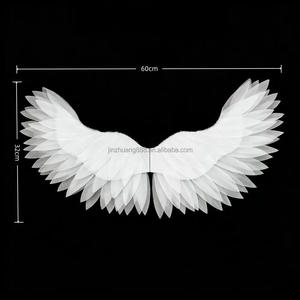 Ailes d'<span class=keywords><strong>ange</strong></span> en plumes faites à la main, accessoire pour arrangement floral, cadeau romantique 520, accessoire de décoration pour fête, vacances, photos - Product Image 3
