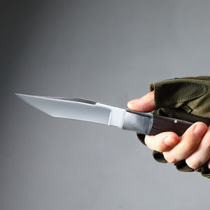 سكين EDC تكتيكي للدفاع عن النفس للاستخدام الخارجي، شفرة للصيد والتخييم متعددة الاستخدامات بمقبض خشبي للبقاء على قيد الحياة بصلابة عالية - Product Image 3